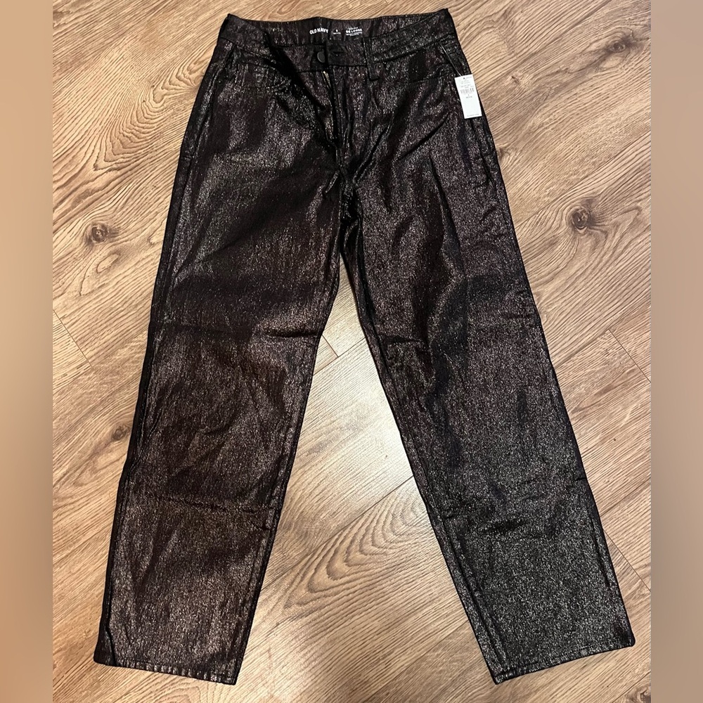 Old Navy Metallic Black Pants